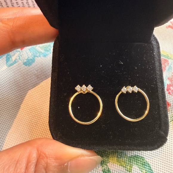 Solid Sterling Silver 925 Stud Earrings - Picture 5 of 5